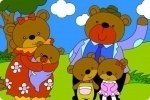Colorea a la familia de osos Colorea a la familia de osos