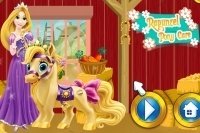 Rapunzel cuida del pony Rapunzel cuida del pony
